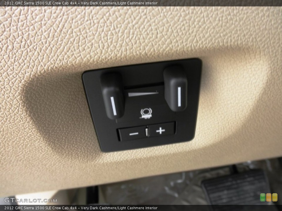 Very Dark Cashmere/Light Cashmere Interior Controls for the 2012 GMC Sierra 1500 SLE Crew Cab 4x4 #54443247