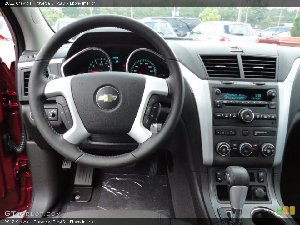 Ebony Interior Dashboard for the 2012 Chevrolet Traverse LT AWD #54444035