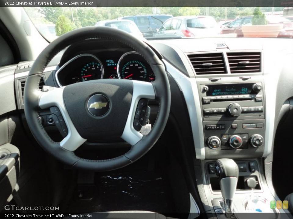 Ebony Interior Dashboard for the 2012 Chevrolet Traverse LT AWD #54444207