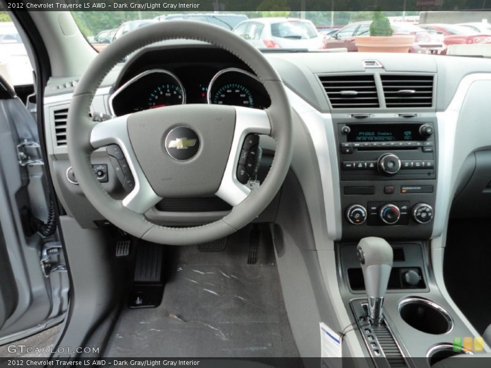 Dark Gray/Light Gray Interior Dashboard for the 2012 Chevrolet Traverse LS AWD #54444390