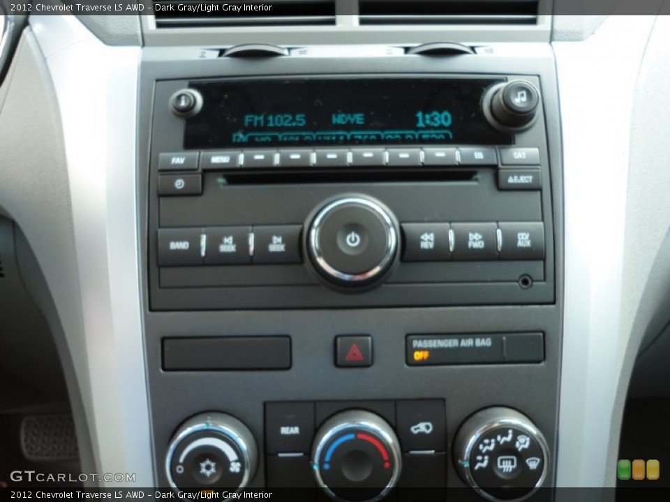 Dark Gray/Light Gray Interior Audio System for the 2012 Chevrolet Traverse LS AWD #54444452