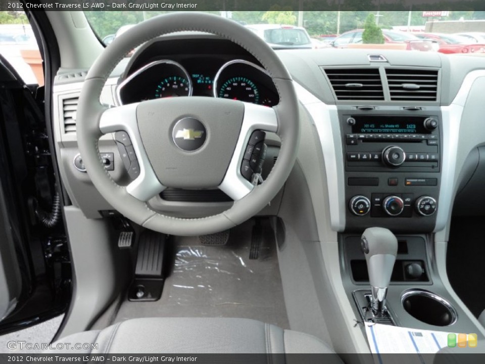 Dark Gray/Light Gray Interior Dashboard for the 2012 Chevrolet Traverse LS AWD #54444564