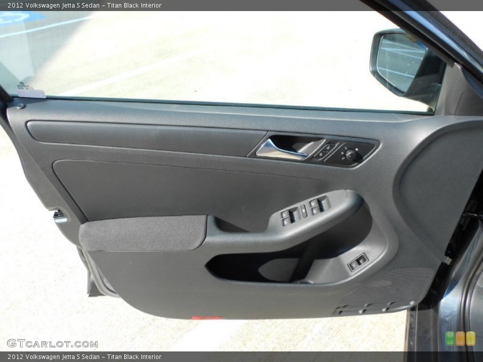 Titan Black Interior Door Panel for the 2012 Volkswagen Jetta S Sedan #54445636