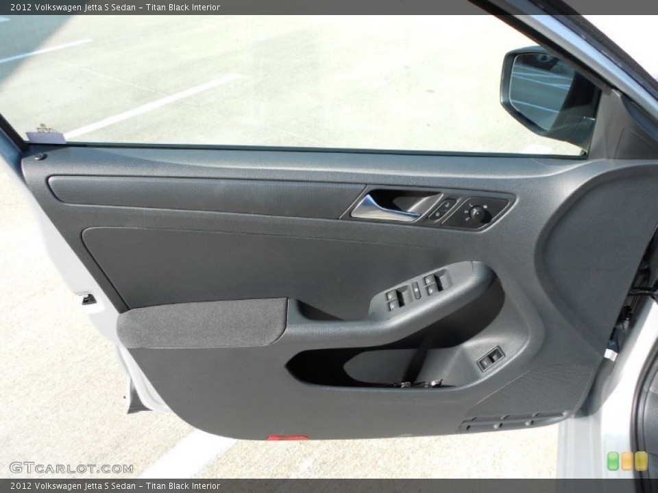 Titan Black Interior Door Panel for the 2012 Volkswagen Jetta S Sedan #54445836