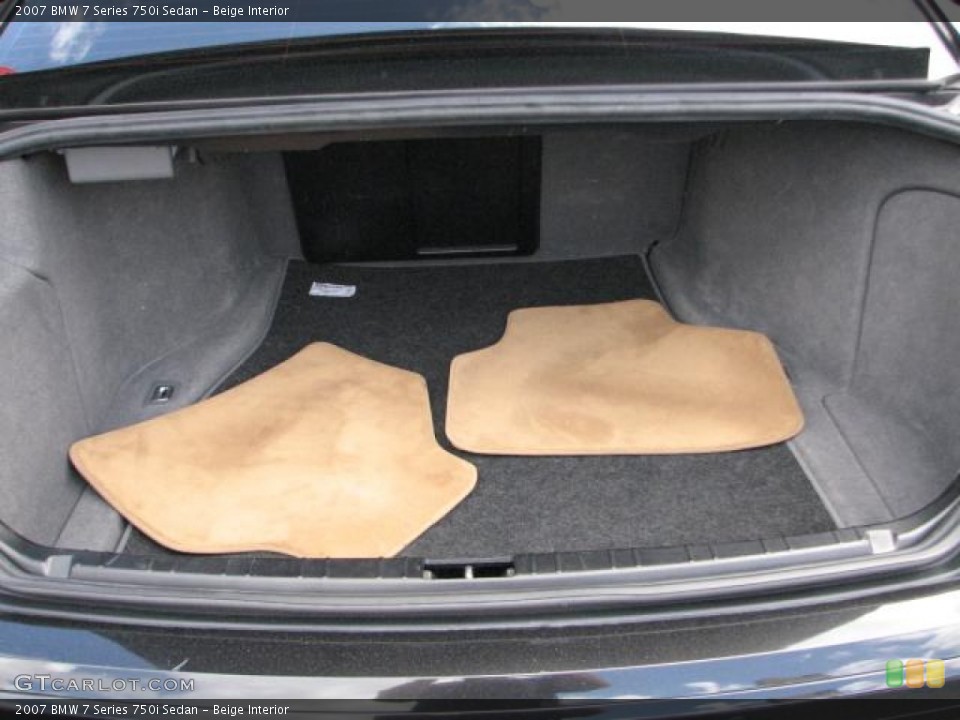 Beige Interior Trunk for the 2007 BMW 7 Series 750i Sedan #54448533
