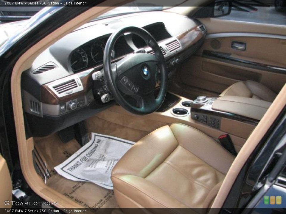 Beige Interior Photo for the 2007 BMW 7 Series 750i Sedan #54448544