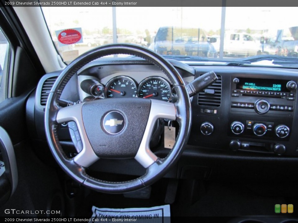 Ebony Interior Steering Wheel for the 2009 Chevrolet Silverado 2500HD LT Extended Cab 4x4 #54448707
