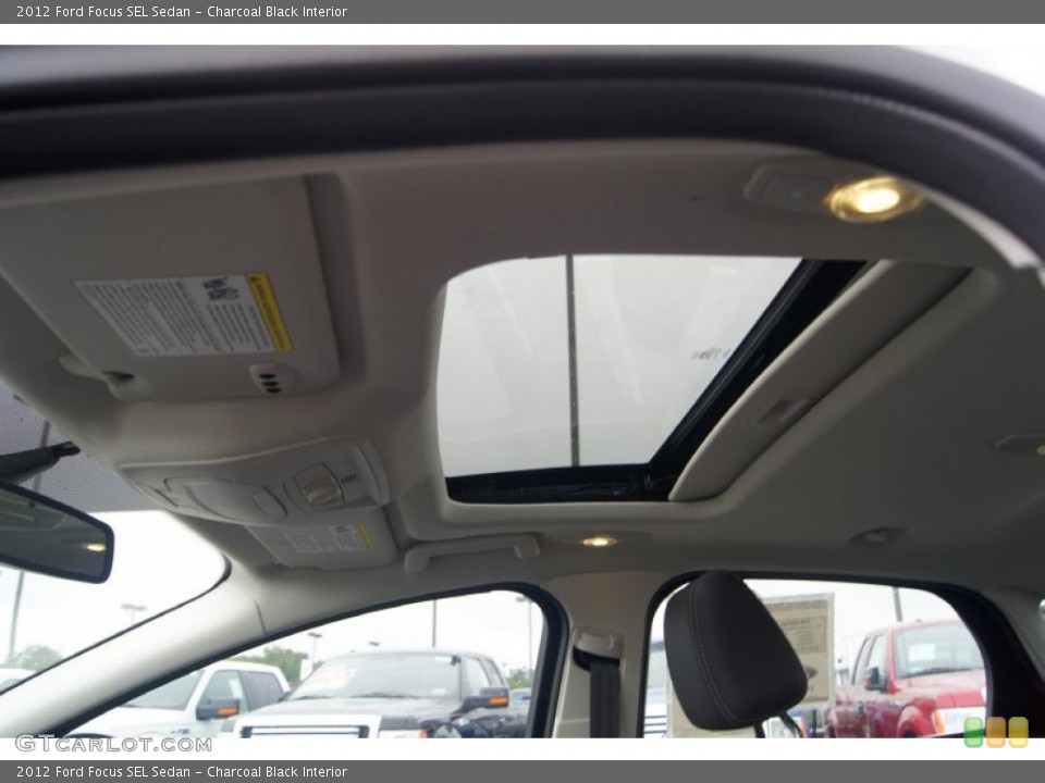 Charcoal Black Interior Sunroof for the 2012 Ford Focus SEL Sedan #54448780