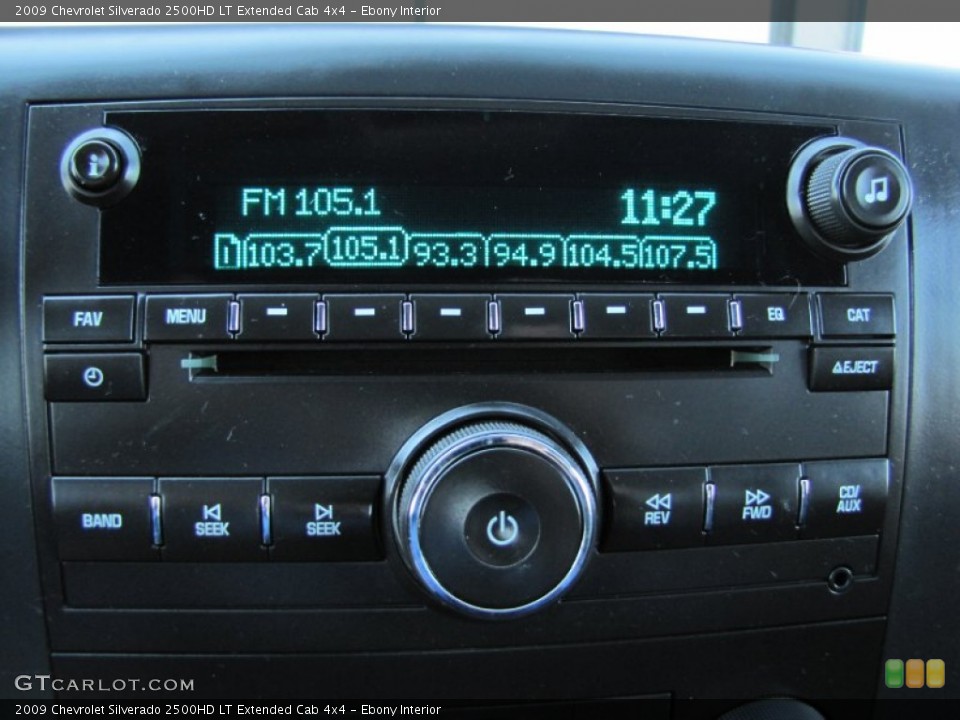 Ebony Interior Audio System for the 2009 Chevrolet Silverado 2500HD LT Extended Cab 4x4 #54448809