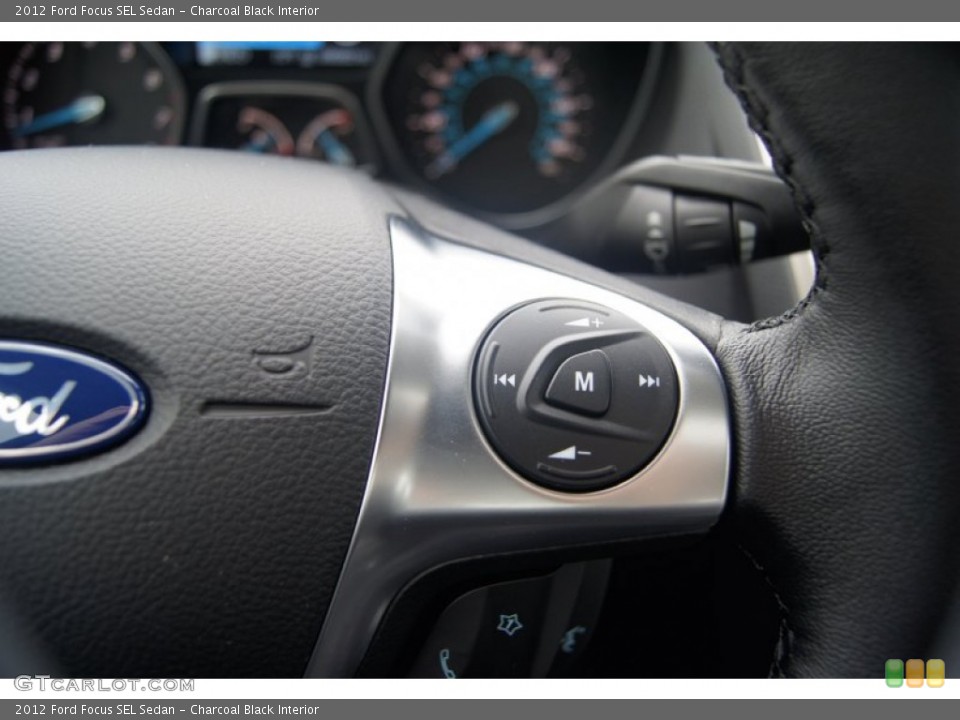 Charcoal Black Interior Controls for the 2012 Ford Focus SEL Sedan #54448815