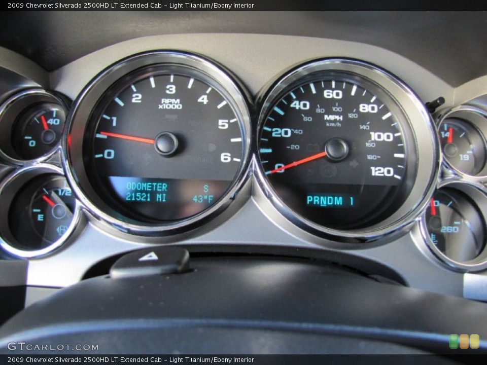 Light Titanium/Ebony Interior Gauges for the 2009 Chevrolet Silverado 2500HD LT Extended Cab #54449018