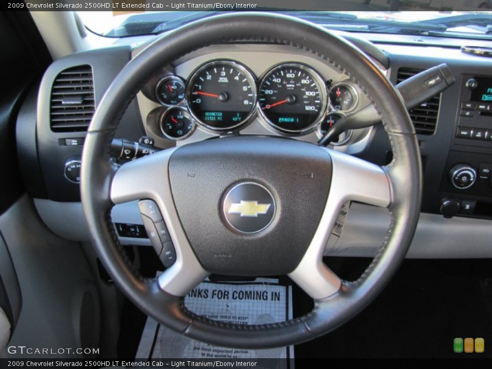 Light Titanium/Ebony Interior Steering Wheel for the 2009 Chevrolet Silverado 2500HD LT Extended Cab #54449031