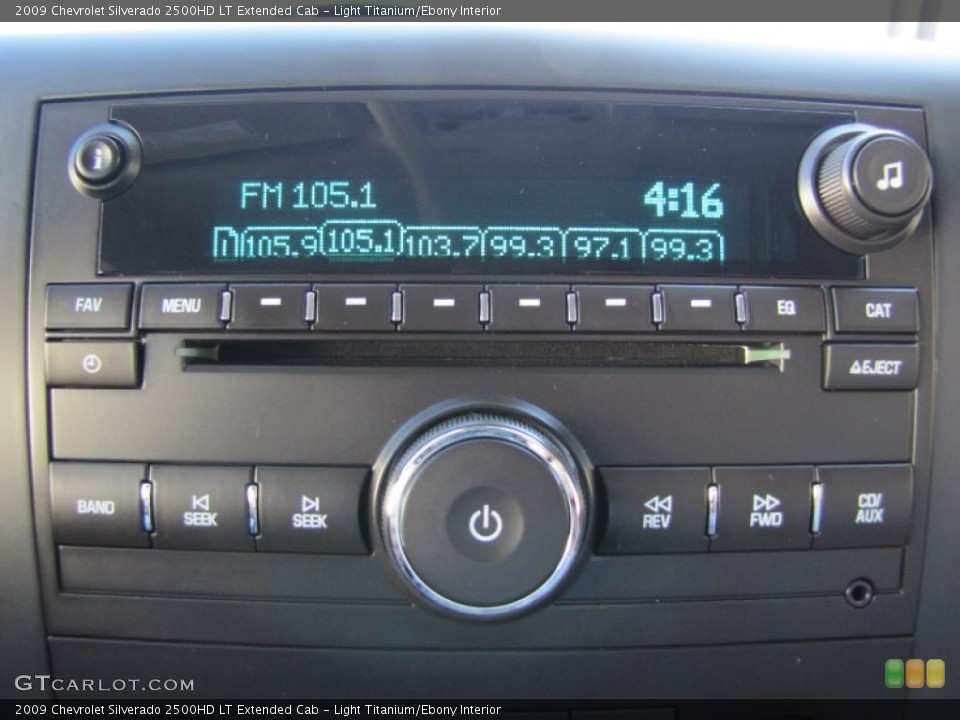 Light Titanium/Ebony Interior Audio System for the 2009 Chevrolet Silverado 2500HD LT Extended Cab #54449100