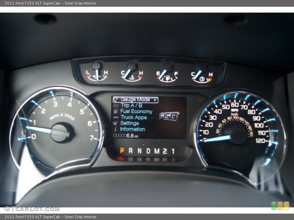Steel Gray Interior Gauges for the 2011 Ford F150 XLT SuperCab #54449229