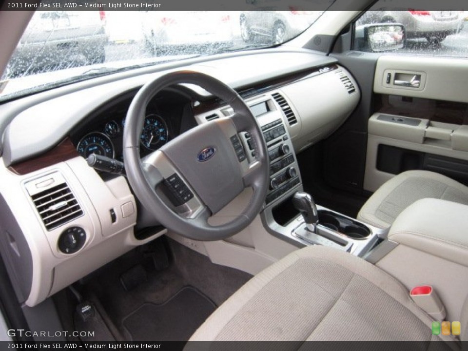 Medium Light Stone Interior Prime Interior for the 2011 Ford Flex SEL AWD #54450258