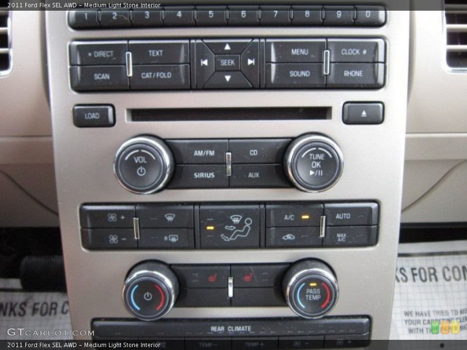 Medium Light Stone Interior Controls for the 2011 Ford Flex SEL AWD #54450273