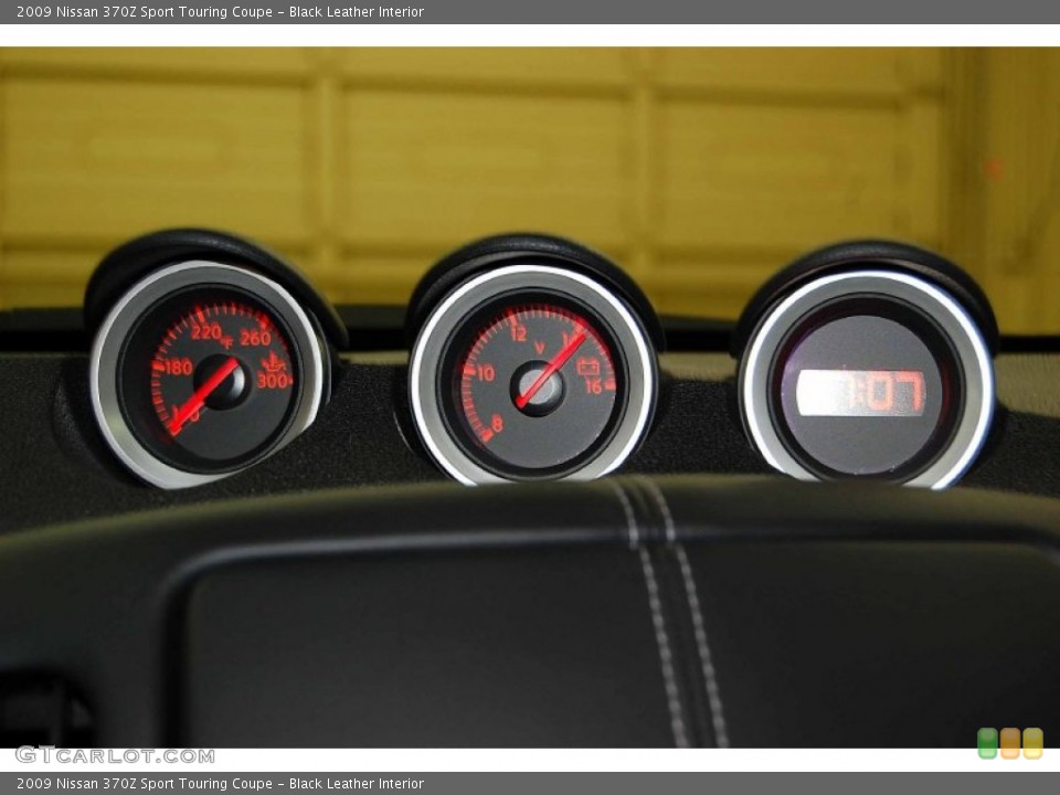 Black Leather Interior Gauges for the 2009 Nissan 370Z Sport Touring Coupe #54451616