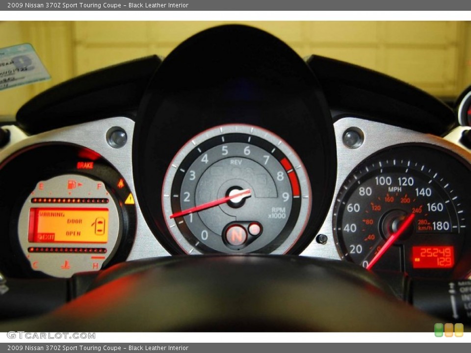 Black Leather Interior Gauges for the 2009 Nissan 370Z Sport Touring Coupe #54451635