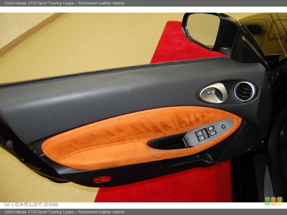 Persimmon Leather Interior Door Panel for the 2009 Nissan 370Z Sport Touring Coupe #54452574