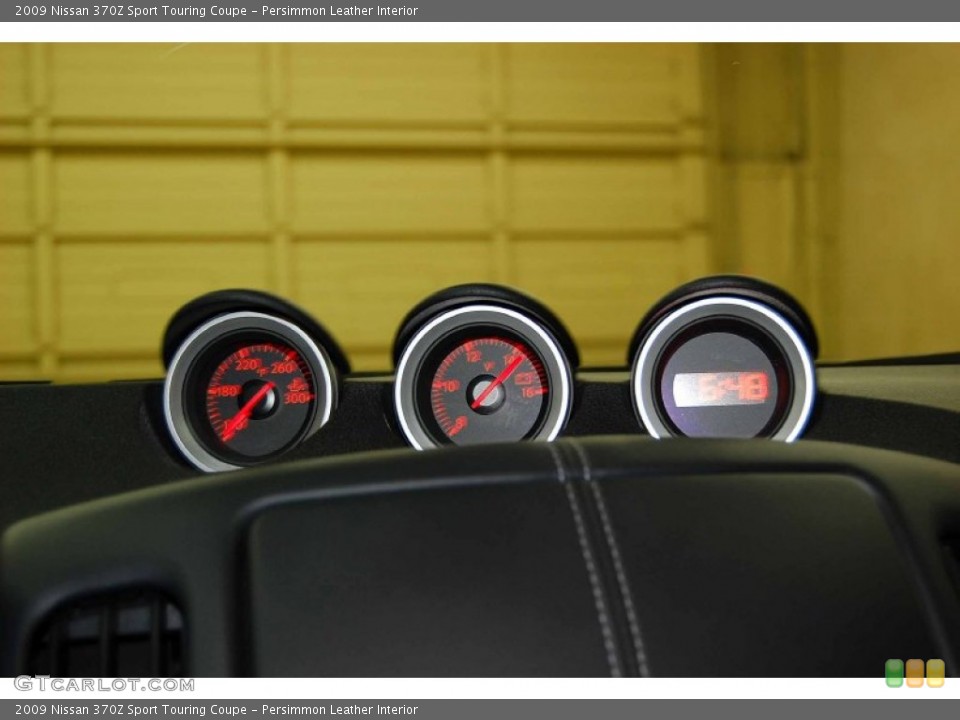 Persimmon Leather Interior Gauges for the 2009 Nissan 370Z Sport Touring Coupe #54452655