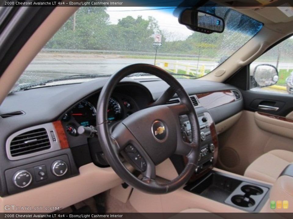 Ebony/Light Cashmere Interior Steering Wheel for the 2008 Chevrolet Avalanche LT 4x4 #54453414
