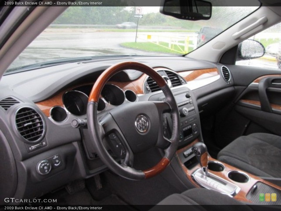 Ebony Black/Ebony Interior Dashboard for the 2009 Buick Enclave CX AWD #54453639