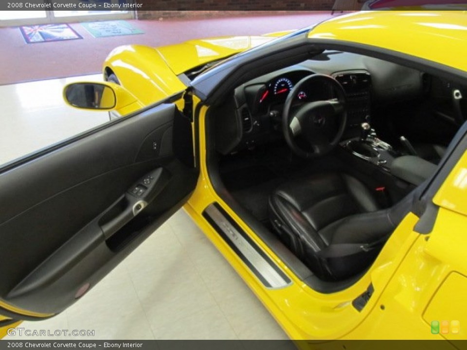 Ebony Interior Photo for the 2008 Chevrolet Corvette Coupe #54454101