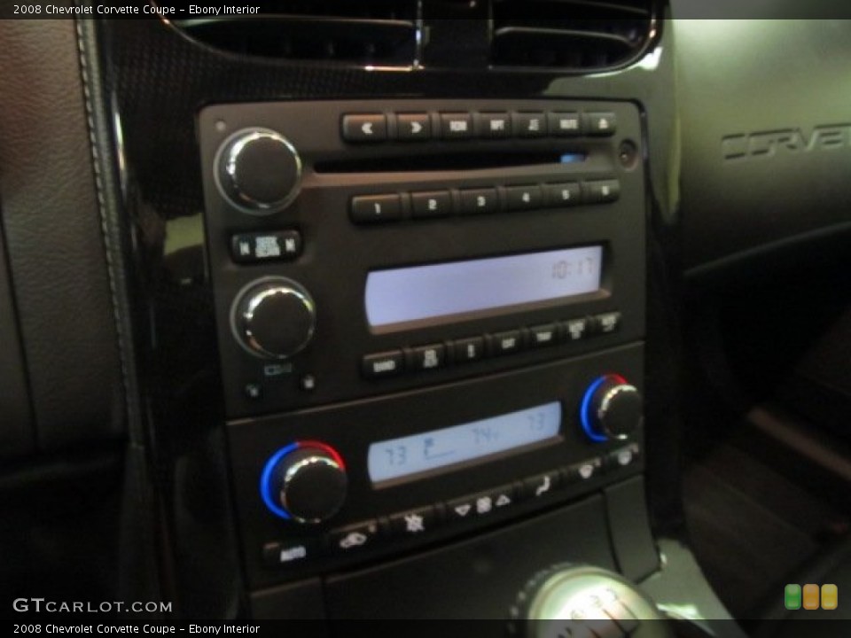 Ebony Interior Controls for the 2008 Chevrolet Corvette Coupe #54454122
