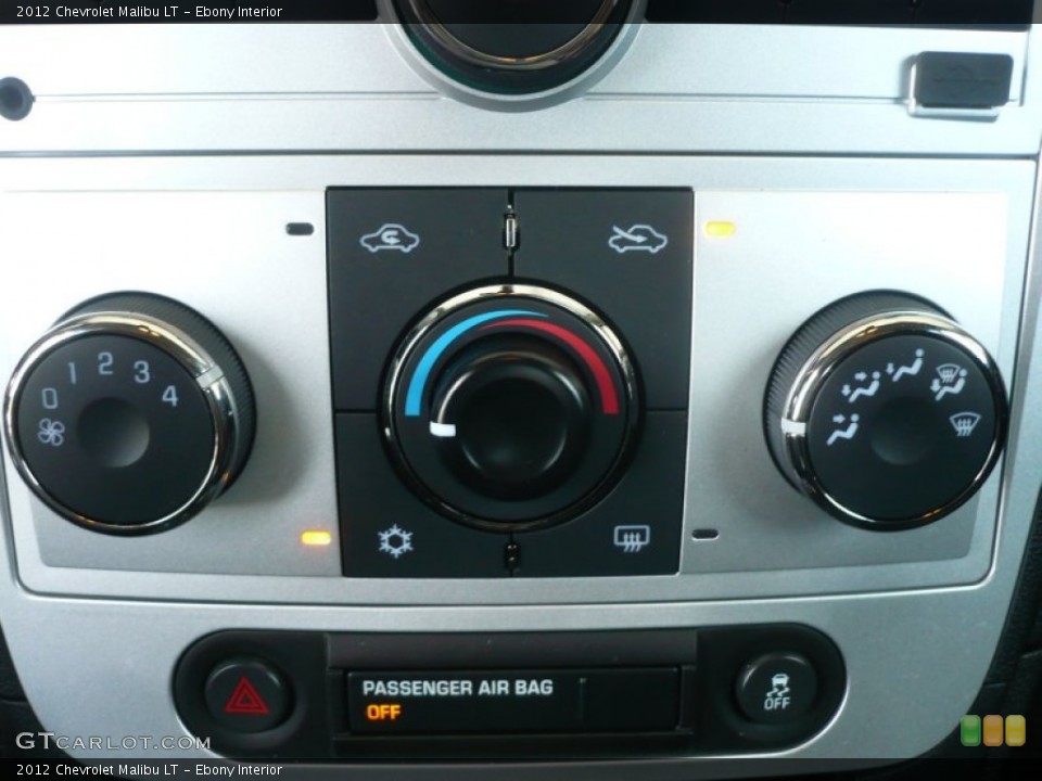 Ebony Interior Controls for the 2012 Chevrolet Malibu LT #54454479