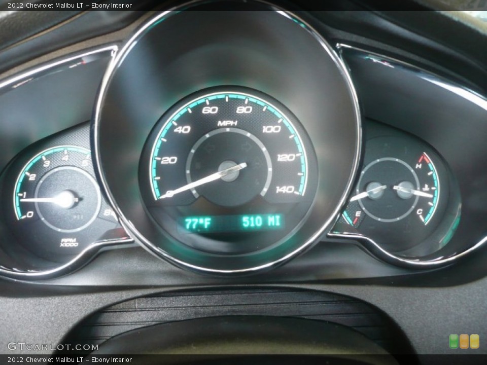 Ebony Interior Gauges for the 2012 Chevrolet Malibu LT #54454507