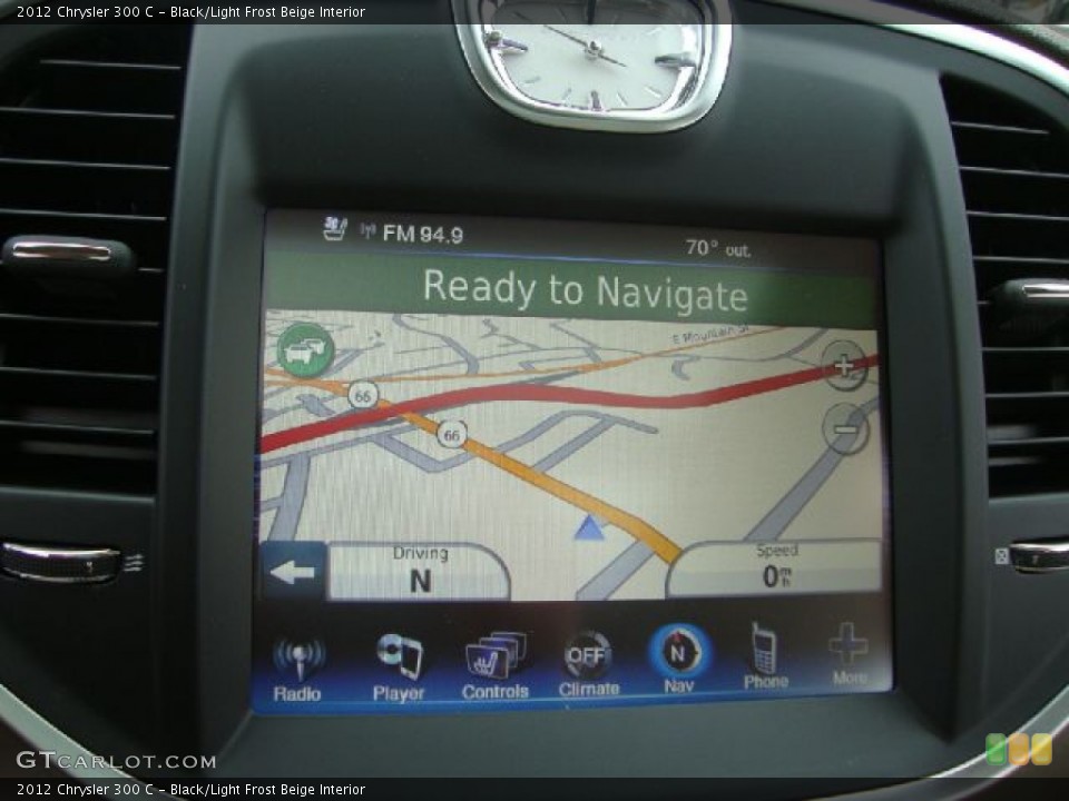 Black/Light Frost Beige Interior Navigation for the 2012 Chrysler 300 C #54455628