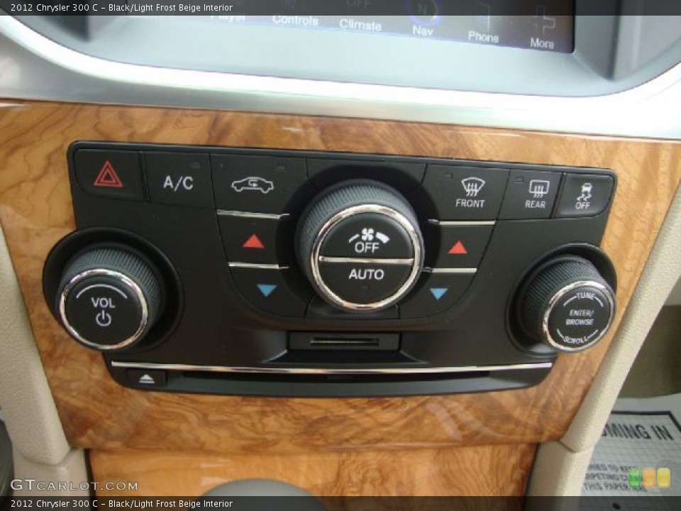 Black/Light Frost Beige Interior Controls for the 2012 Chrysler 300 C #54455637