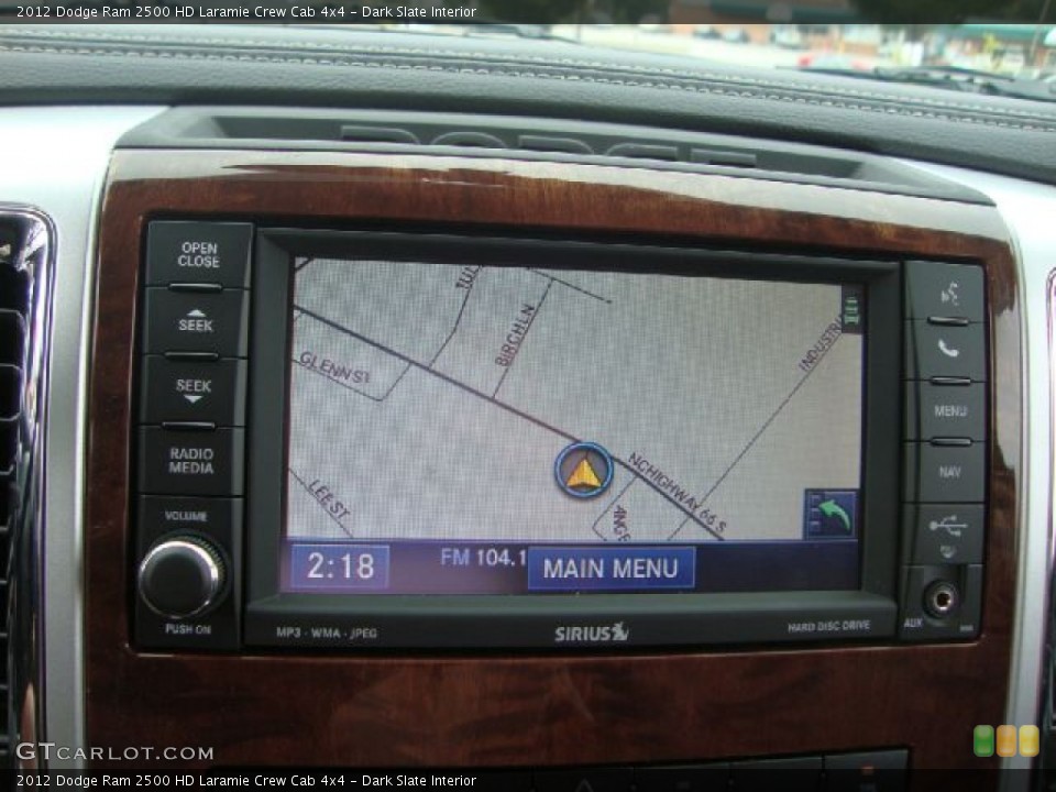 Dark Slate Interior Navigation for the 2012 Dodge Ram 2500 HD Laramie Crew Cab 4x4 #54455739