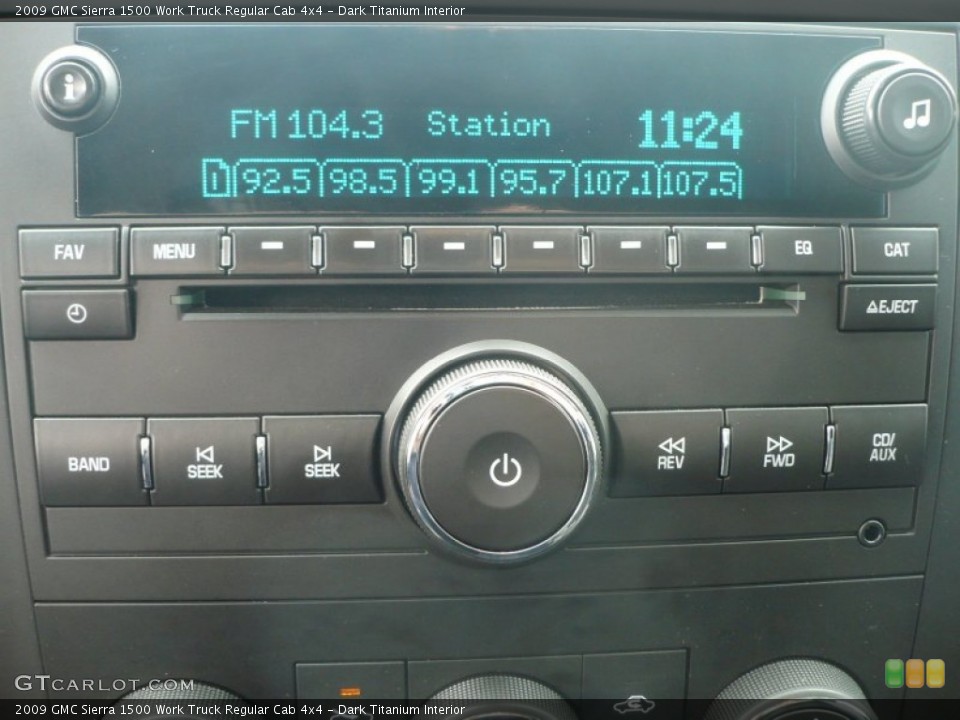Dark Titanium Interior Audio System for the 2009 GMC Sierra 1500 Work Truck Regular Cab 4x4 #54457659