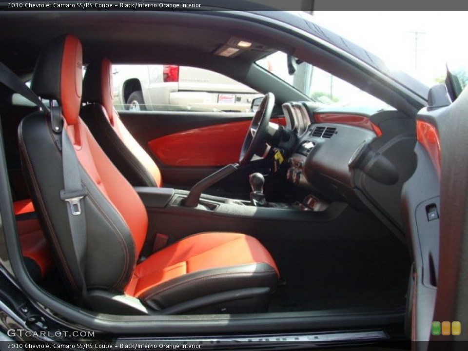 Black/Inferno Orange Interior Photo for the 2010 Chevrolet Camaro SS/RS Coupe #54458229