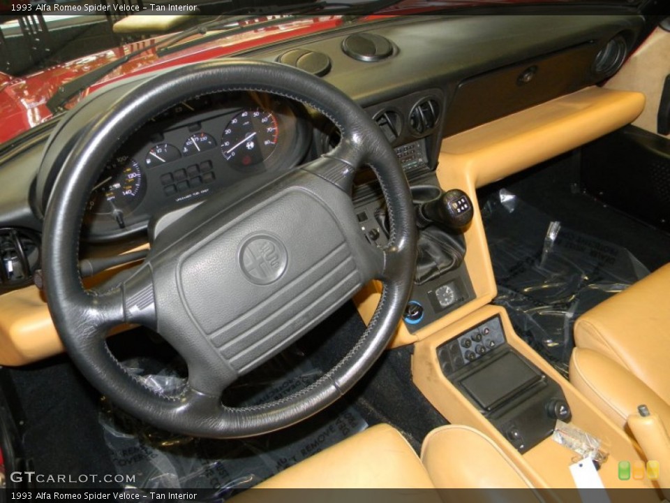 Tan Interior Steering Wheel for the 1993 Alfa Romeo Spider Veloce #54458835