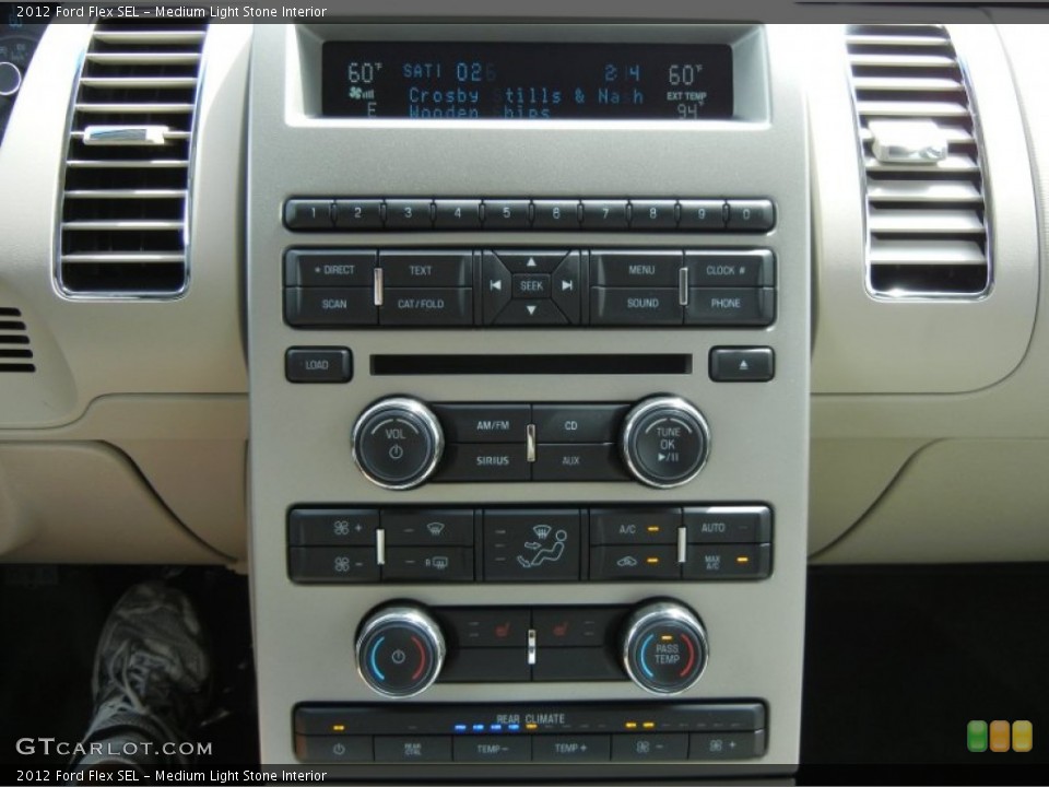 Medium Light Stone Interior Controls for the 2012 Ford Flex SEL #54460227