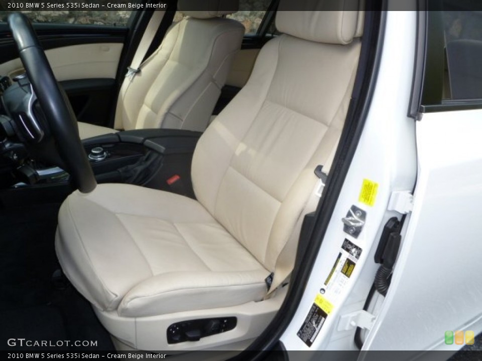 Cream Beige Interior Photo for the 2010 BMW 5 Series 535i Sedan #54461487