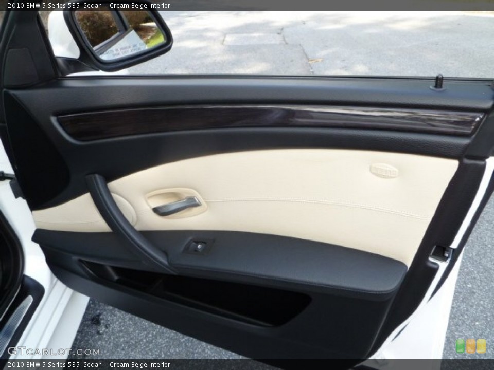 Cream Beige Interior Door Panel for the 2010 BMW 5 Series 535i Sedan #54461586