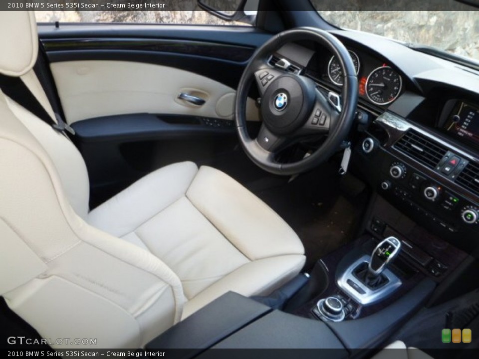 Cream Beige Interior Photo for the 2010 BMW 5 Series 535i Sedan #54461595
