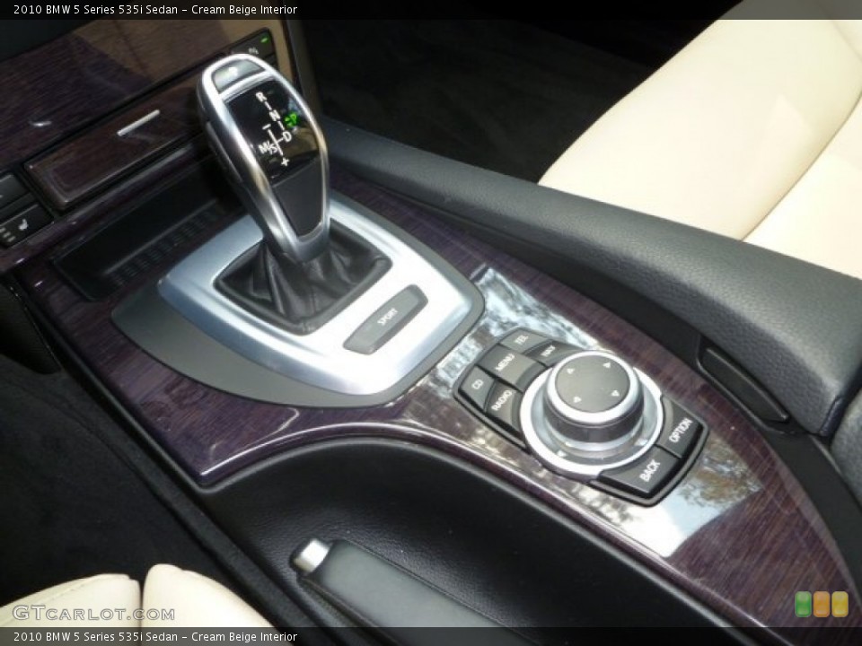 Cream Beige Interior Transmission for the 2010 BMW 5 Series 535i Sedan #54461616