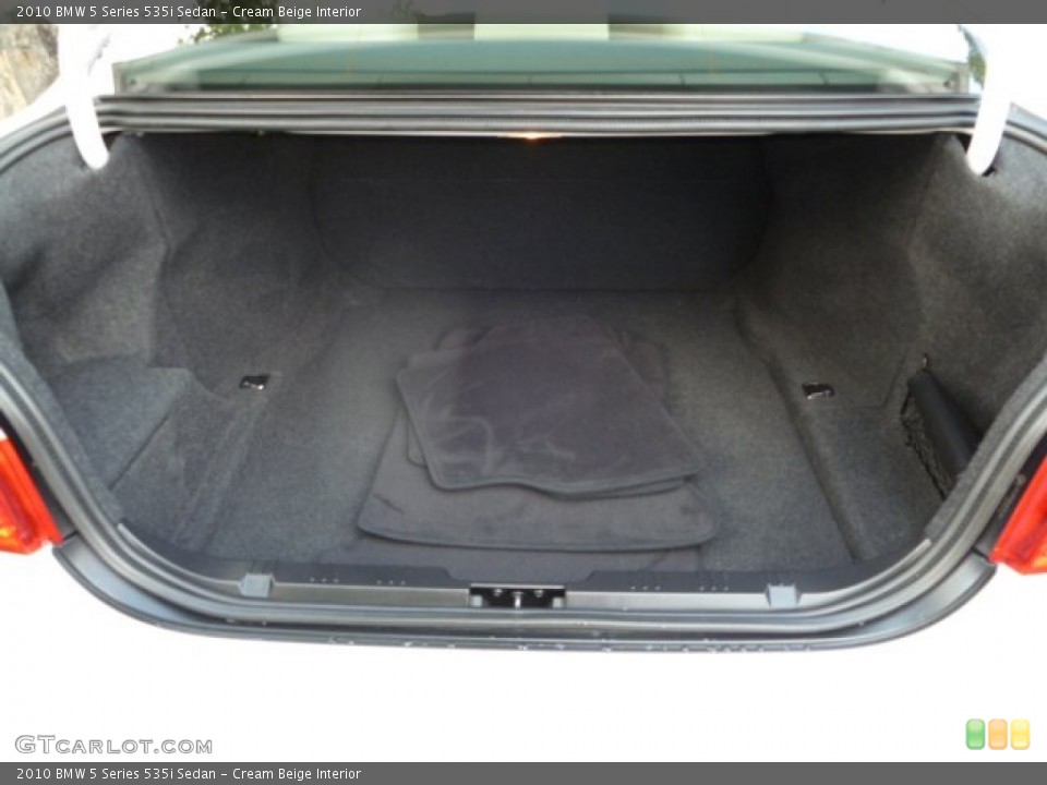 Cream Beige Interior Trunk for the 2010 BMW 5 Series 535i Sedan #54461667