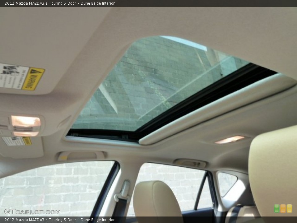 Dune Beige Interior Sunroof for the 2012 Mazda MAZDA3 s Touring 5 Door #54462864
