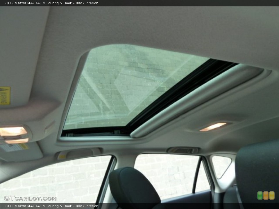 Black Interior Sunroof for the 2012 Mazda MAZDA3 s Touring 5 Door #54463053