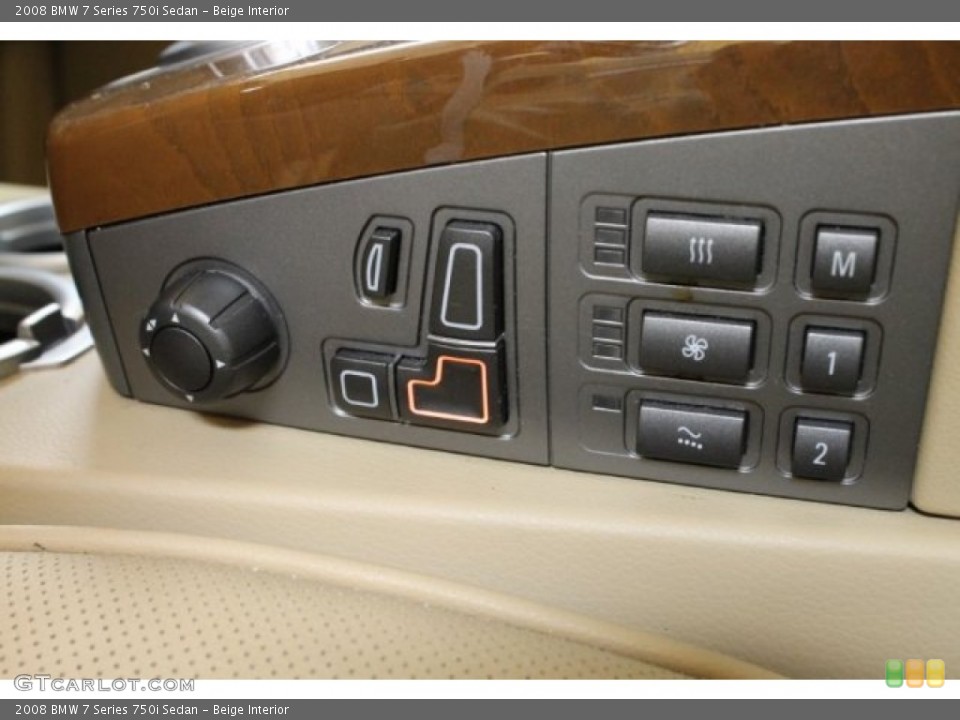 Beige Interior Controls for the 2008 BMW 7 Series 750i Sedan #54463260