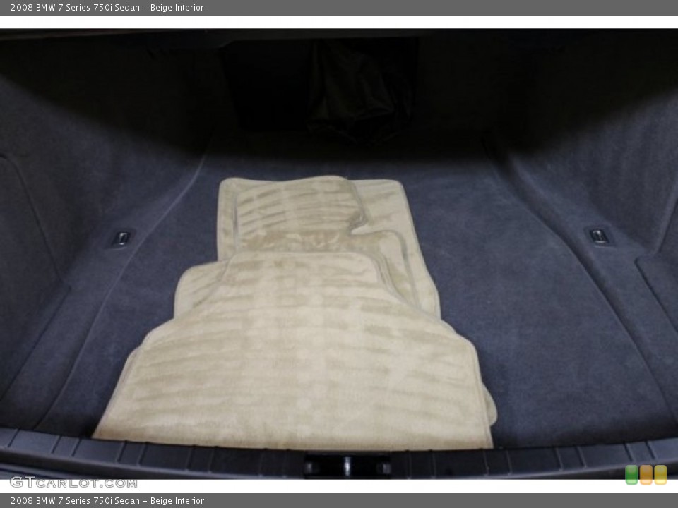 Beige Interior Trunk for the 2008 BMW 7 Series 750i Sedan #54463320