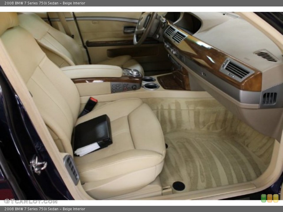 Beige Interior Photo for the 2008 BMW 7 Series 750i Sedan #54463335