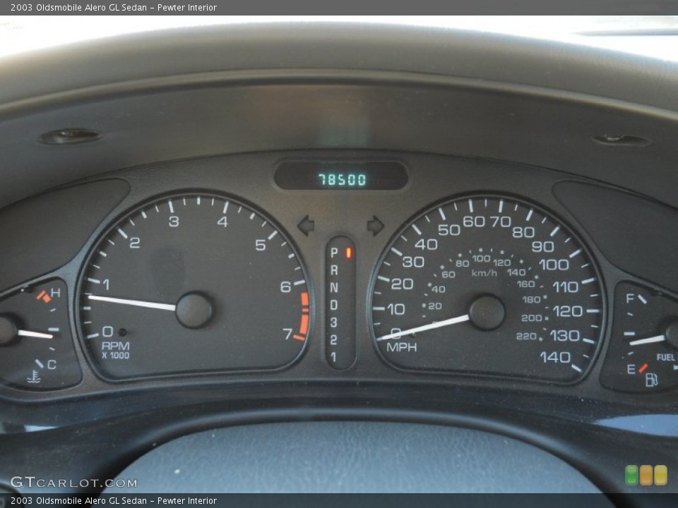 Pewter Interior Gauges for the 2003 Oldsmobile Alero GL Sedan #54464964