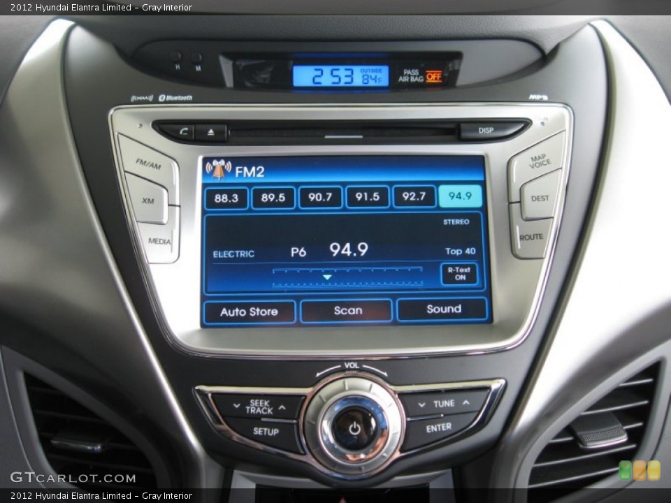 Gray Interior Controls for the 2012 Hyundai Elantra Limited #54465621