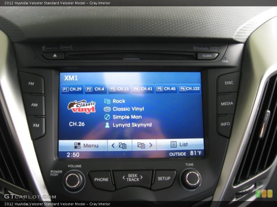 Gray Interior Controls for the 2012 Hyundai Veloster  #54466653